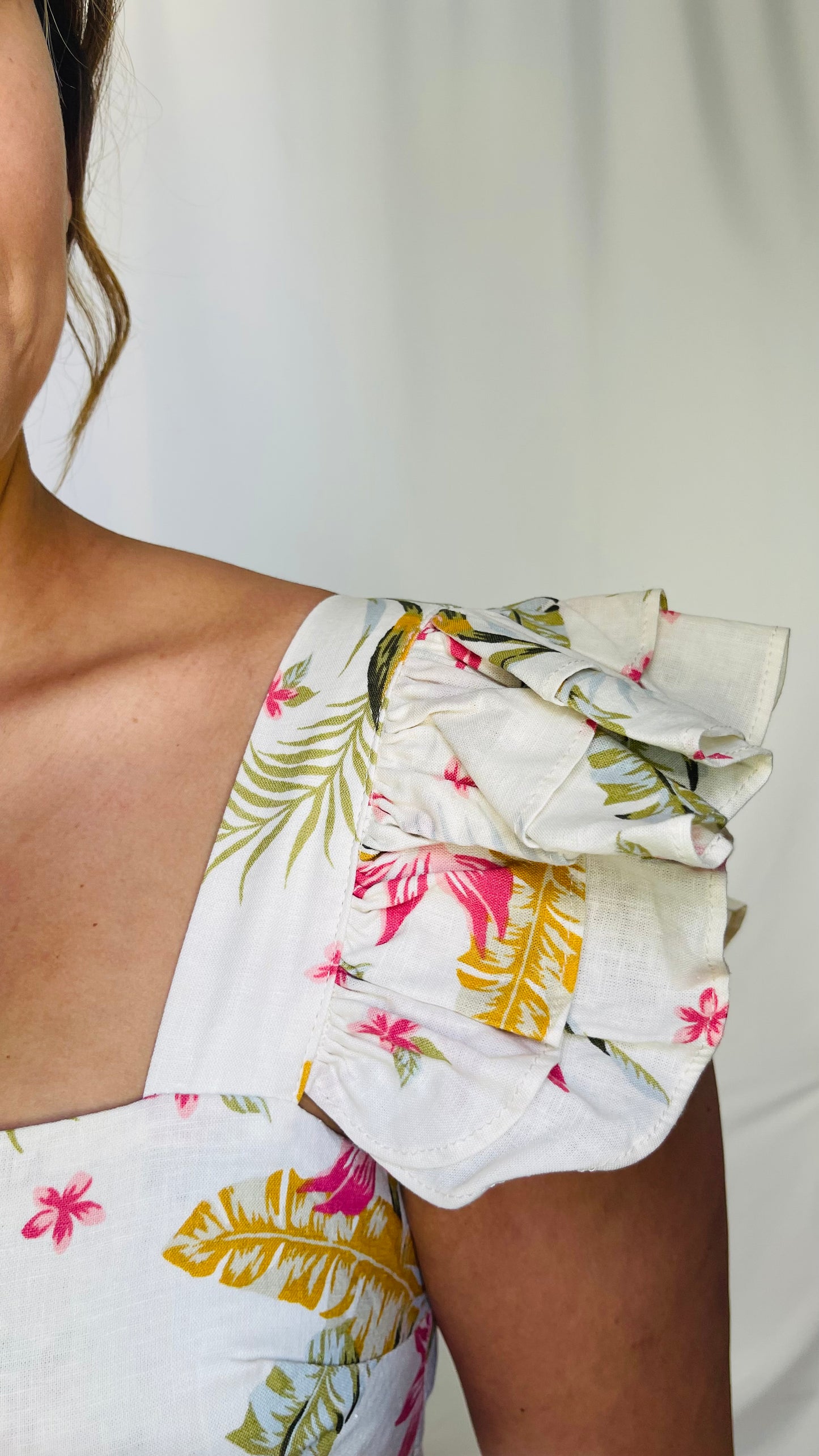 Women Leaf Crop Top, Multi, Small to Large