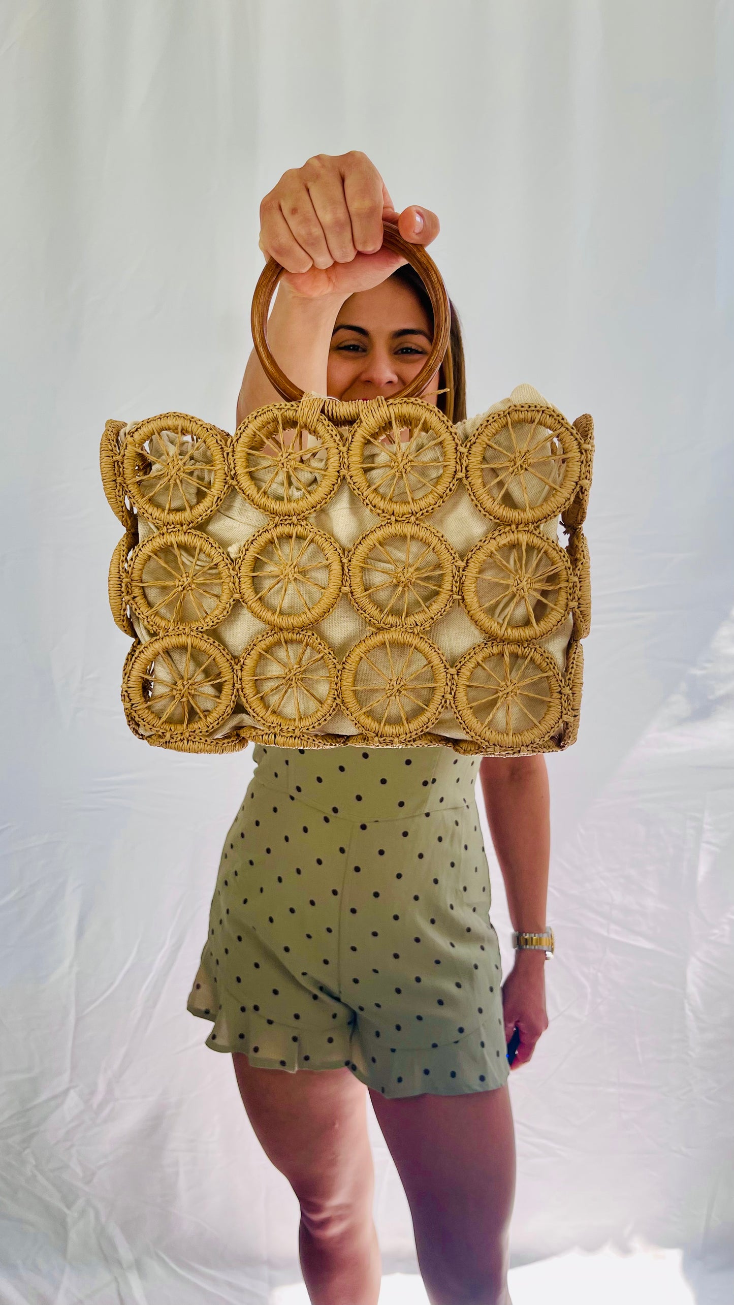 Wooden Handle Bag