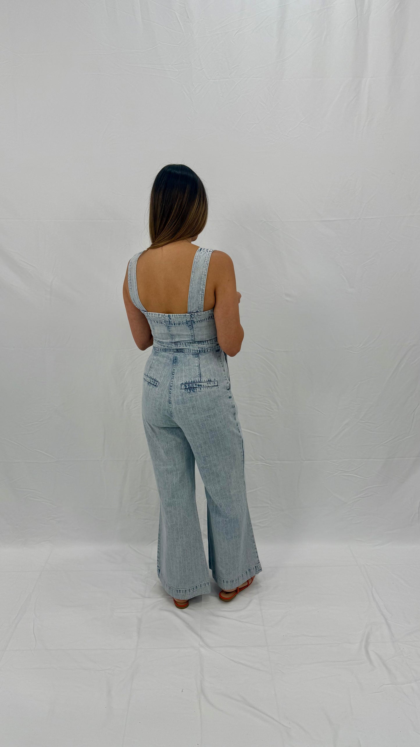 Light Blue Jean Jumpsuit, Small, Medium, Large & XLarge