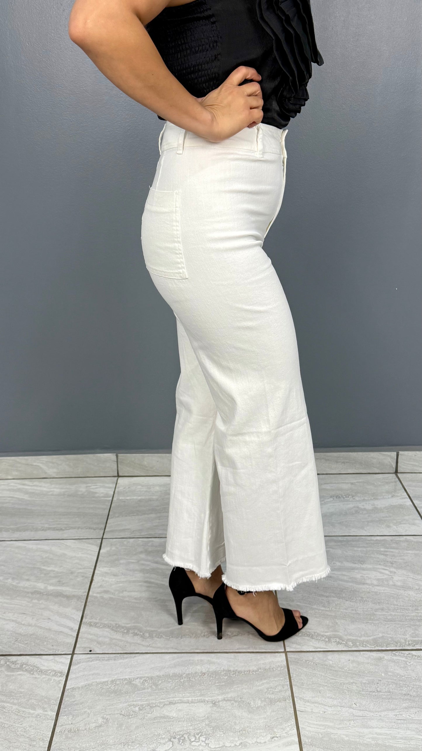 White Pant, Cotton Stretch, Small, Medium & Large