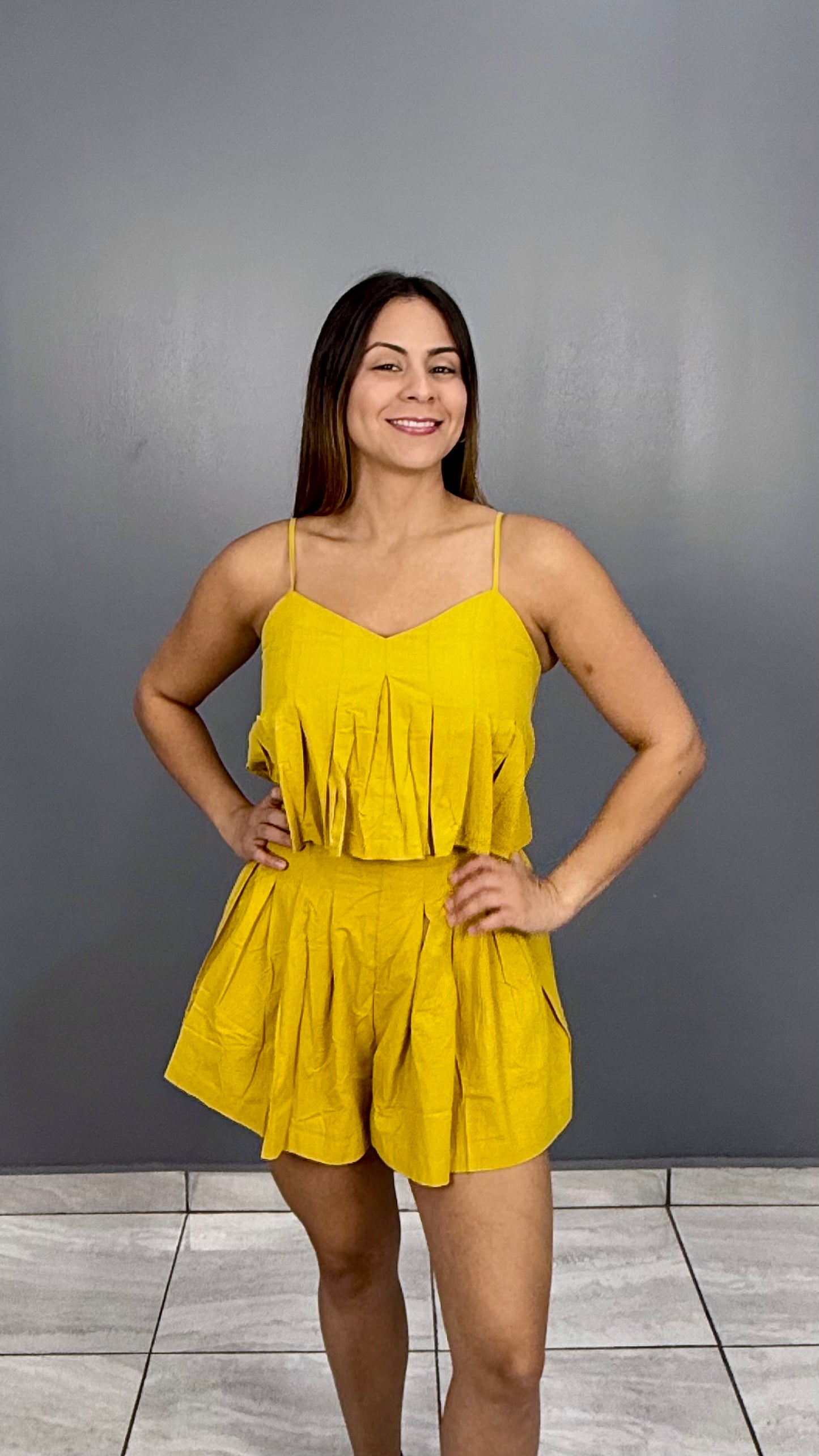 Mustard Top and Pant Set, Cotton, Small, Medium & Large