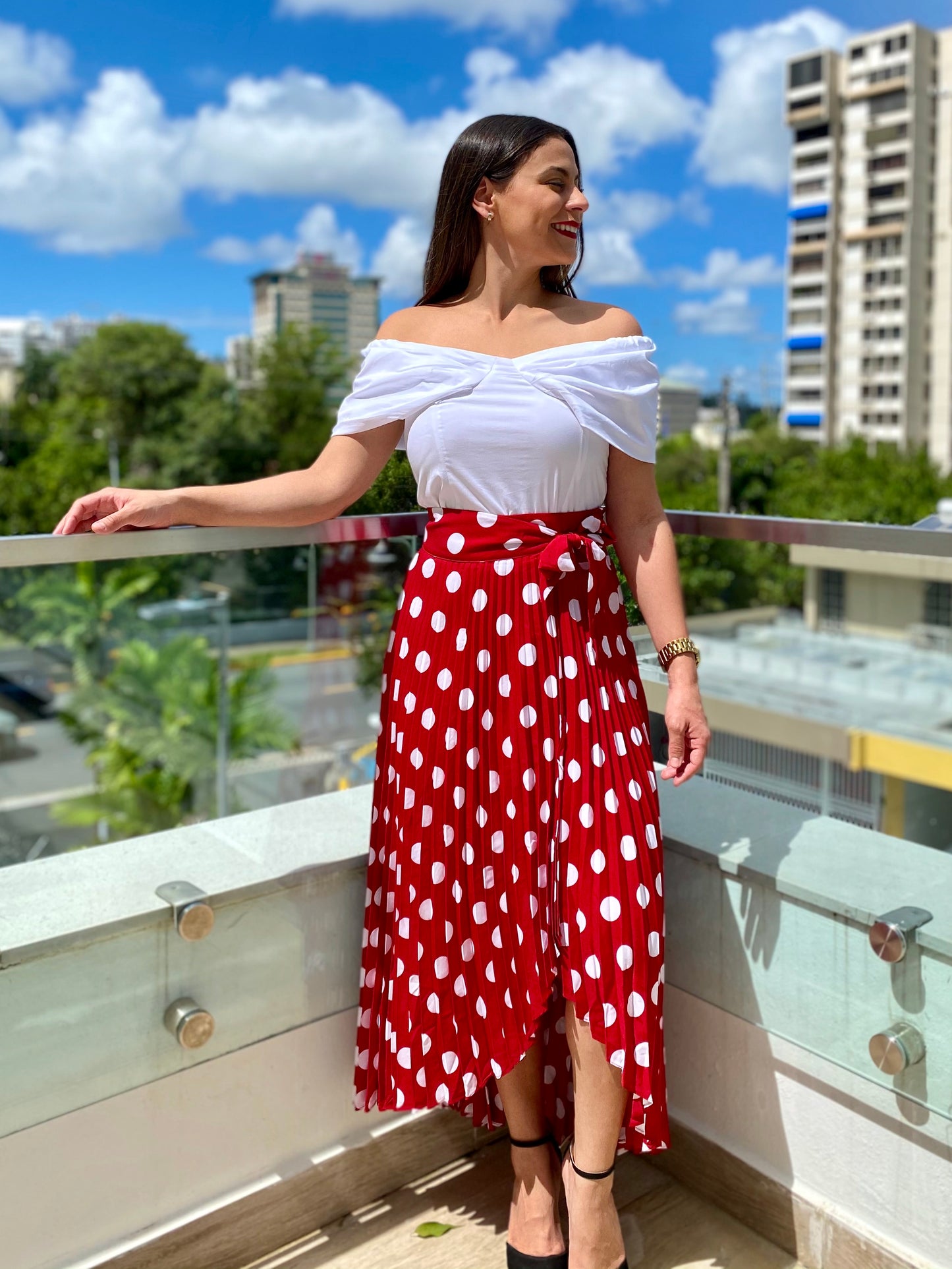 Women Off Shoulder Top, White, Small and Large