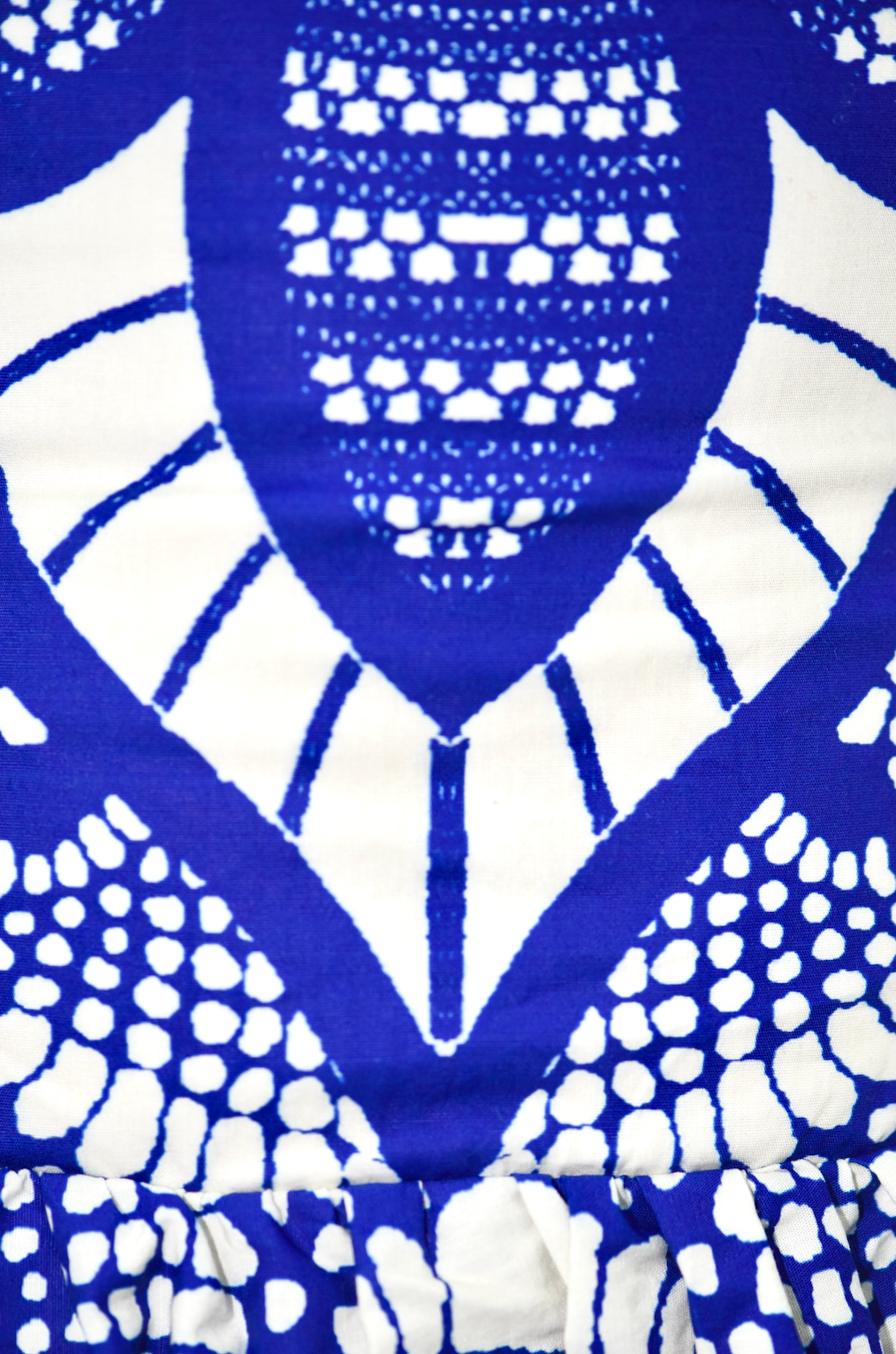 Blue and White Dress, Cotton, Small, Medium & Large