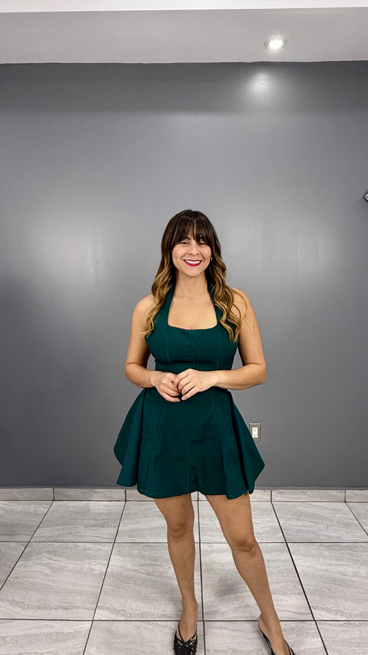 Green Mini Dress, Small, Medium & Large