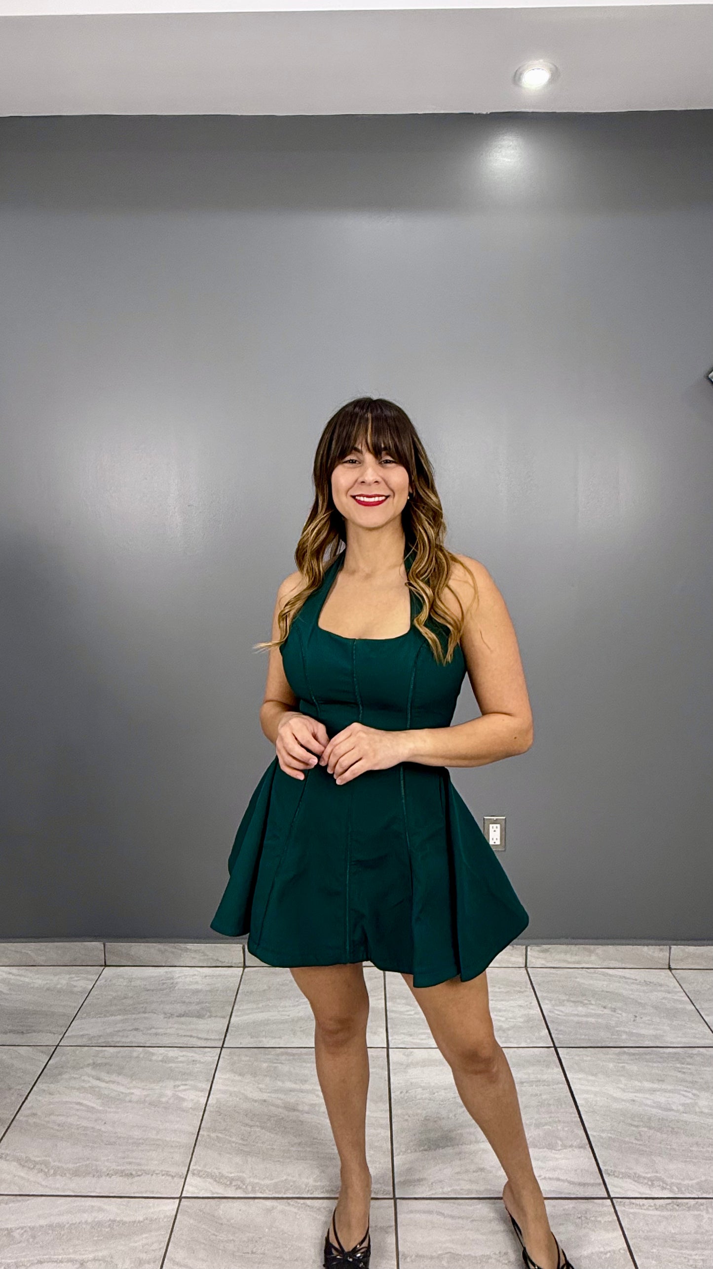 Green Mini Dress, Small, Medium & Large