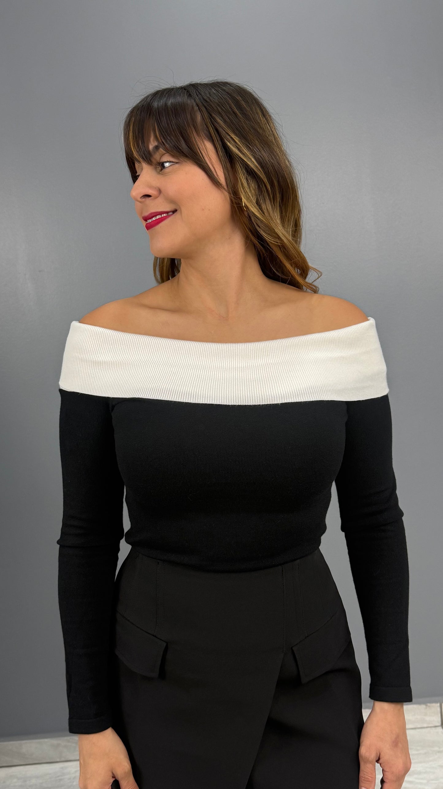 Black Long Sleeve Top, Small, Medium & Large
