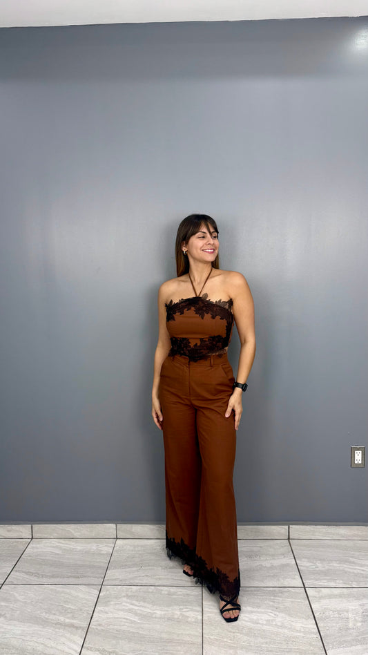 Chocolate & Black Cotton & Linen Set, Small, Medium & Large